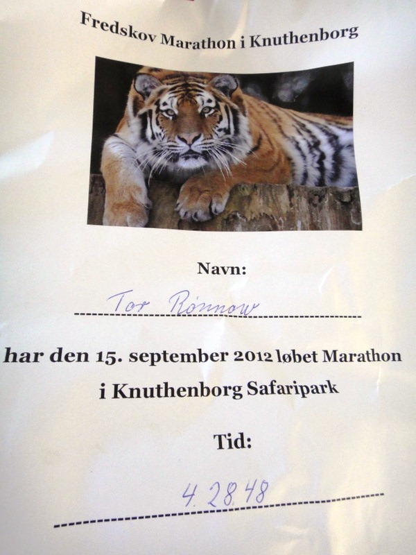 Fredskov Knuthenborg Marathon 2012 - Tor Rnnow