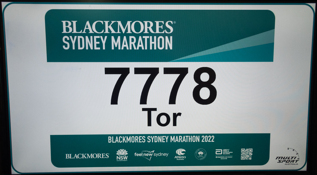 Sydney Marathon 2022 - Tor Rnnow