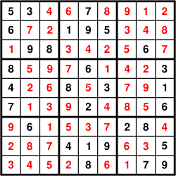 Look at row/column permutated pairs !